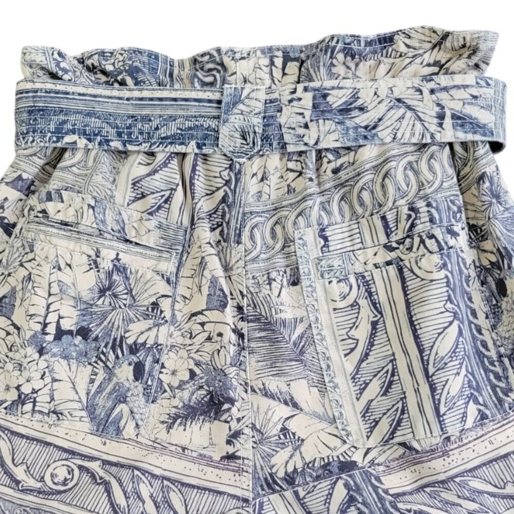 Pam & Gela Blue and White Patterned Shorts - Picture 7 of 7